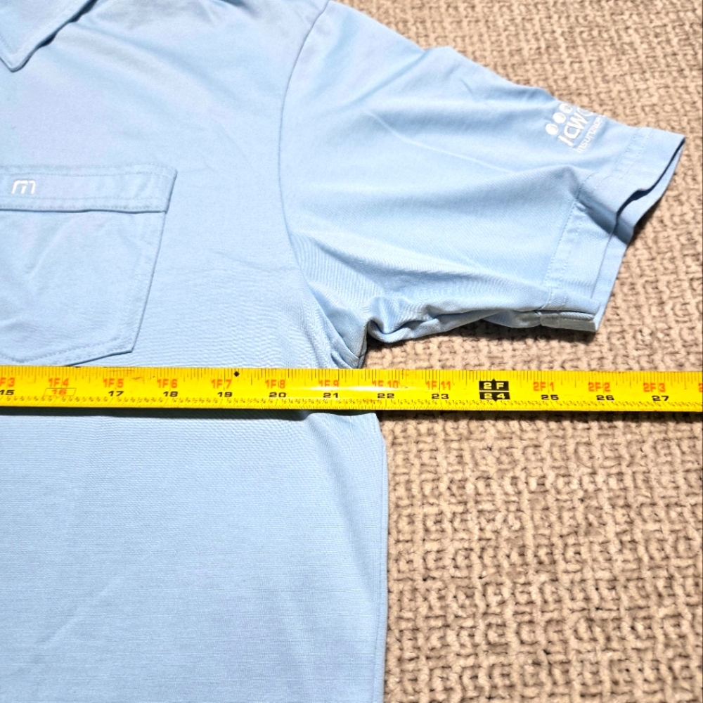 Travis Mathew Light Blue Polo Shirt Men's Size Large - Picture 5 of 8